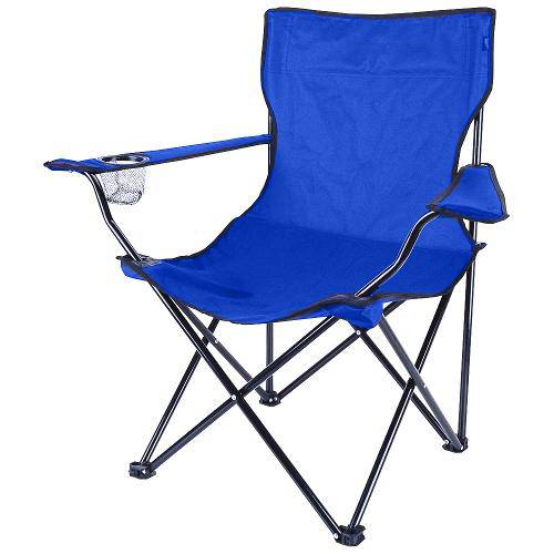 Cadeira Dobrável Poliester Azul - Base em Metal - Porta Copo é bom? Vale a pena?