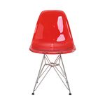 Cadeira Eames Eiffel Rivatti Sem Braço Pc Base Cromada Vermelho Translúcido é bom? Vale a pena?