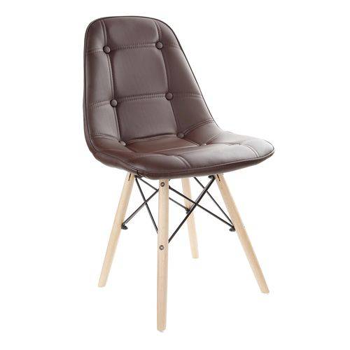 Cadeira Estofada Charles Eames Luxo Botonê Marrom Tl-Cdd-01-6 Trevalla é bom? Vale a pena?