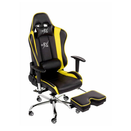Cadeira Gamer Brx Braços 4d com Descanso de Pés Amarelo é bom? Vale a pena?