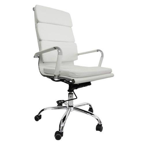 Cadeira Presidente Design Charles Eames em Couro PU Branca Pelegrin PEL-7089H3 é bom? Vale a pena?