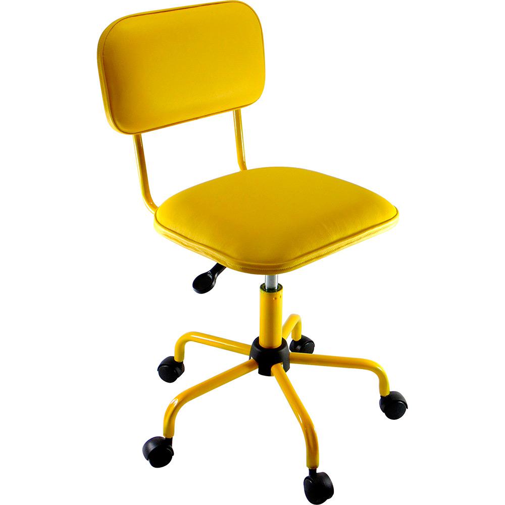 Cadeira Secretária Laminada Color Pistão à Gás Corano Amarelo - at.home é bom? Vale a pena?