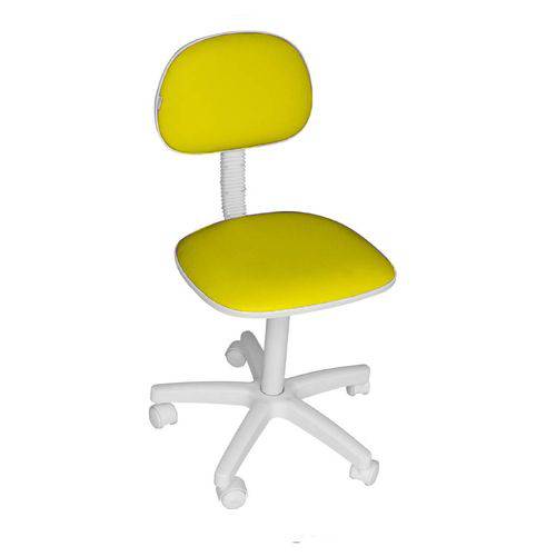 Cadeira Secretária S/ Regulagem de Altura Branca Amarelo é bom? Vale a pena?