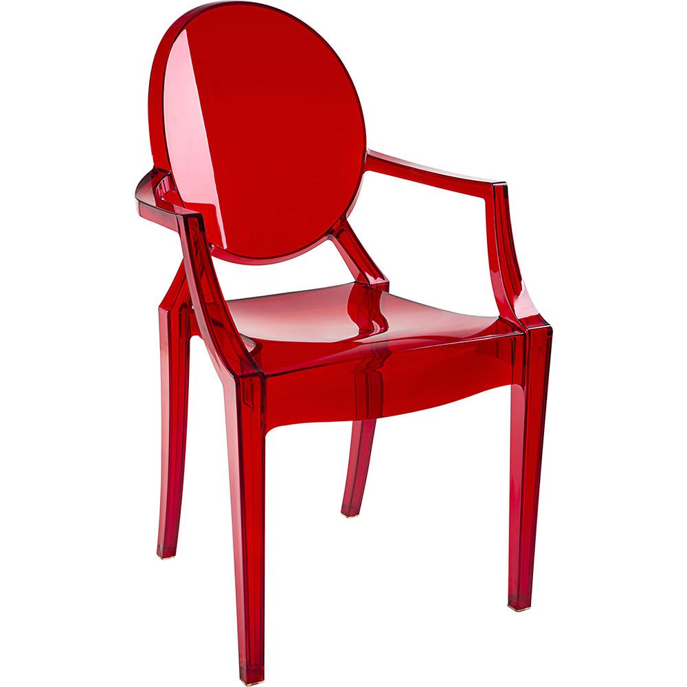 Cadeira Stella Medalhão Policarbonato Vermelho Translucido - By Haus é bom? Vale a pena?