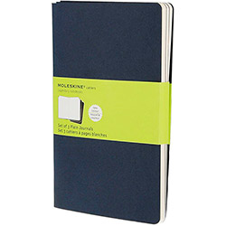 Caderno Moleskine Cahier Journals Costurado Sem Pauta Azul Marinho Grande com Capa Flexível - Kit com 3 é bom? Vale a pena?