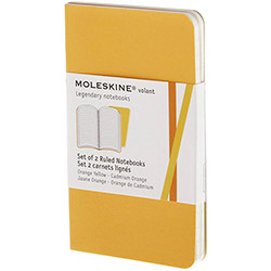 Caderno Moleskine Volant Brochura Pautado Amarelo e Laranja Extra Pequeno com Capa Flexível - Kit com 2 é bom? Vale a pena?