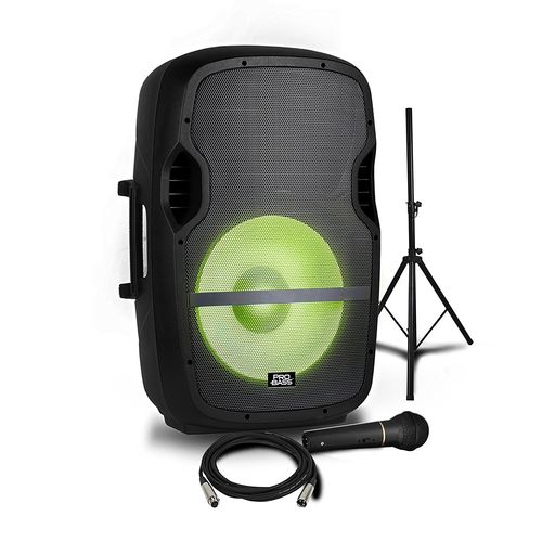 Caixa Ativa Pro Bass 15 Elevate Lp 800 Watts + Tripé + Microfone é bom? Vale a pena?
