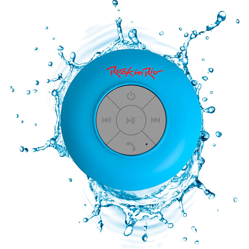 Caixa de Som Bluetooth Aquarius Rock in Rio Azul 3W RMS USB Resistente à Água é bom? Vale a pena?