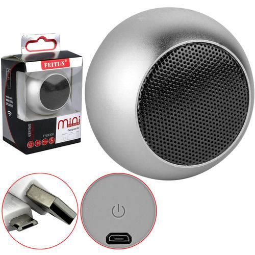 Caixa de Som Bluetooth Mini Speaker 3w Cinza Feitun Fn-0006 é bom? Vale a pena?