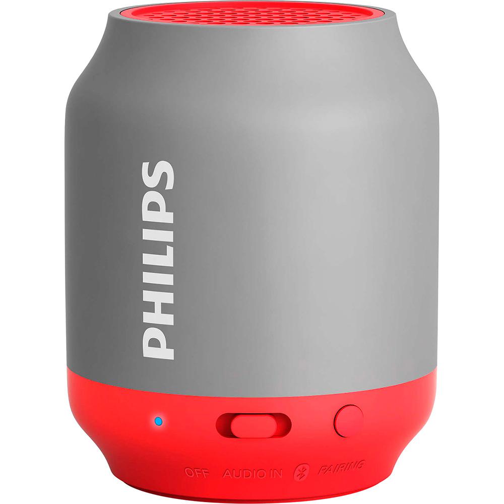 Caixa de Som Bluetooth Philips BT50GX/78 Cinza e Vermelha - 2W RMS Entrada Auxiliar é bom? Vale a pena?