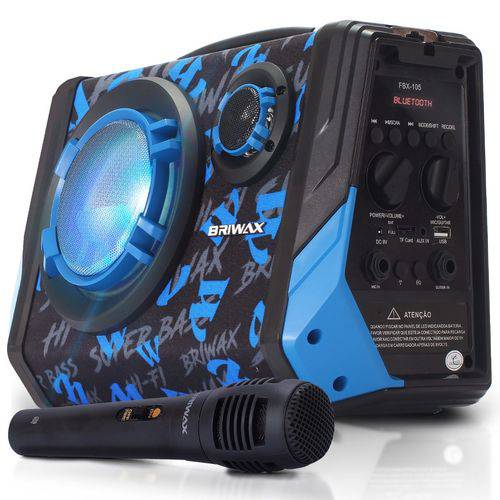Caixa de Som Bluetooth Portátil Briwax 25w Fm Usb Microfone FBX-105 Azul é bom? Vale a pena?
