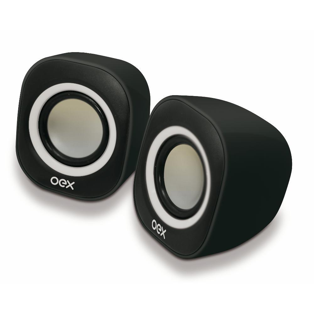 Caixa De Som Speaker Oex Round Usb, P2, Adicional 6w Sk-100 Preto/Branco é bom? Vale a pena?