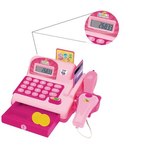 Caixa Registradora Infantil Calculadora Rosa Brinquedo é bom? Vale a pena?