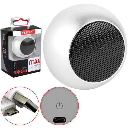 Caixinha de Som Bluetooth Mini Speaker 3w Branco Feitun Fn-0006 Fn0006 Generico é bom? Vale a pena?
