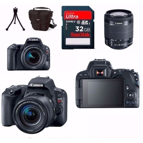 Câmera Canon Sl2 Kit Especial com Lente 18 55 + 50mm 1.8 Stm + Bolsa + Mini Tripé + 32Gb Class 10 + Filtro UV Garantia Canon Oficial é bom? Vale a pena?