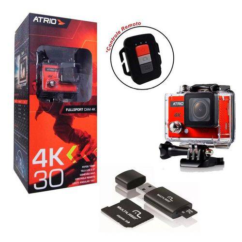 Câmera de Ação Atrio Full Sport Cam 4k Dc185 e Cartão de Memoria Multilaser 3x1 64 Gb Classe 10 é bom? Vale a pena?