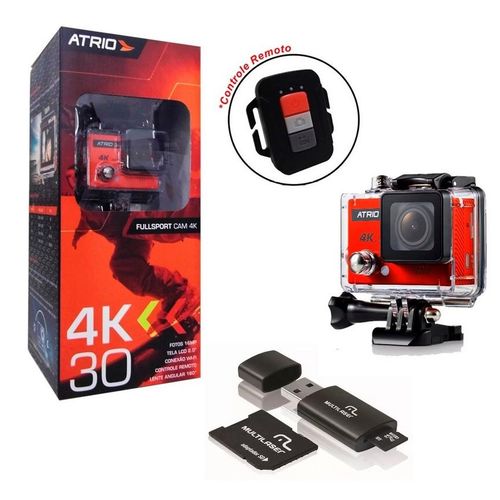 Câmera de Ação Atrio Full Sport Cam 4k Dc185 e Cartão de Memoria Multilaser 3x1 16Gb Classe 10 é bom? Vale a pena?