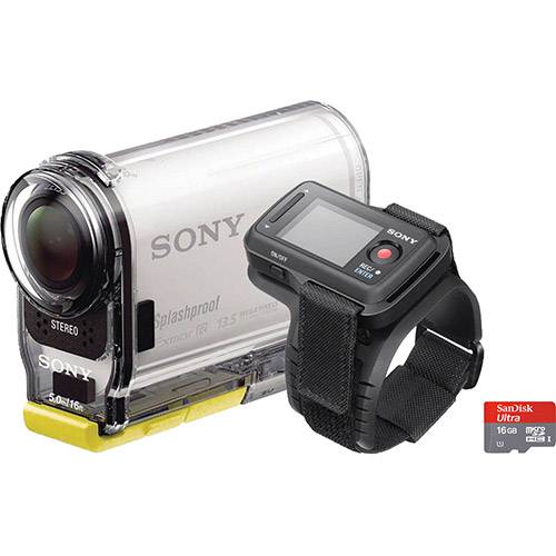 Câmera de Ação Sony Action Cam AS100VR 13.5MP, WiFi, NFC, GPS, Controle Remoto de Pulso e Cartão de Memória de 16GB - Branca é bom? Vale a pena?