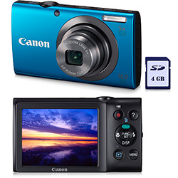 Câmera Digital Canon PowerShot A2300 16MP C/ 5x Zoom Óptico Cartão SD 4GB Azul é bom? Vale a pena?