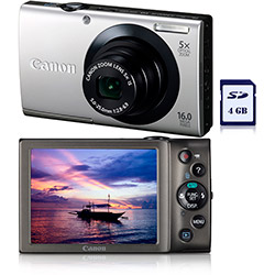 Câmera Digital Canon PowerShot A3400 IS 16 MP C/ 5x Zoom Óptico Cartão SD 4GB Prata é bom? Vale a pena?