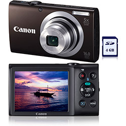 Câmera Digital Canon PowerShot A2400 IS (16 MP) C/ 5x Zoom Óptico Cartão SD 4GB Preta é bom? Vale a pena?