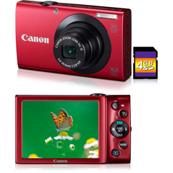 Câmera Digital Canon PowerShot A3400 IS 16MP C/ 5x Zoom Óptico Cartão SD 4GB Vermelha é bom? Vale a pena?
