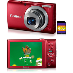 Câmera Digital Canon PowerShot A4000 IS 16MP C/ 8x Zoom Óptico Cartão SD 4GB Vermelha é bom? Vale a pena?