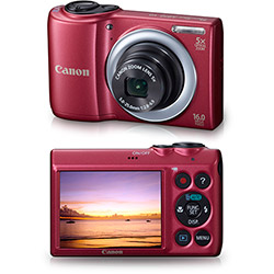 Câmera Digital Canon PowerShot A810 16 MP C/ 5x Zoom Óptico Vermelha é bom? Vale a pena?