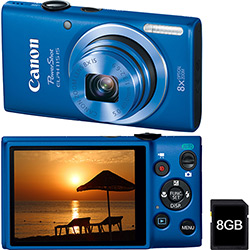Câmera Digital Canon Powershot Elph 115 16MP 8x Zoom Óptico Cartão 8GB Azul é bom? Vale a pena?