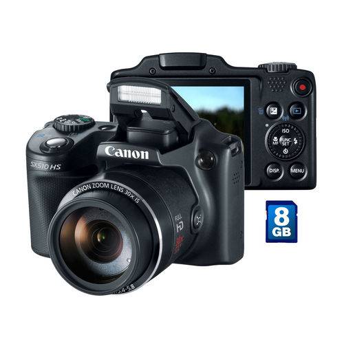 Câmera Digital Canon PowerShot SX510 Hs 12.1MP - Lcd 3" Zoom Óptico 30x Filma Full Hd Cartão 8GB é bom? Vale a pena?