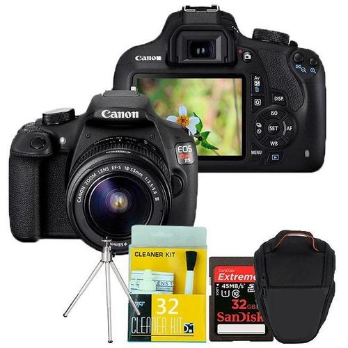 Câmera Digital Canon T5 Lente 18-55mm / Cartão De Memória 3gb (C10) / Bolsa / Tripe E Kit Limpeza é bom? Vale a pena?