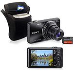 Câmera Digital 3D Cyber-shot DSC-WX100 (18.2 MP) com 10x Zoom Óptico, Filma Full HD, Foto Panorâmica, Preta + Cartão 8GB - Sony + Bolsa é bom? Vale a pena?