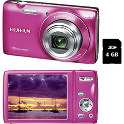 Câmera Digital Fuji Finepix JZ250 16 MP C/ 8x Zoom Óptico Cartão SD 4GB Rosa é bom? Vale a pena?