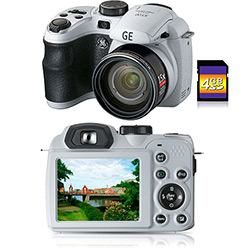 Câmera Digital GE X500 16MP C/ 15x Zoom Óptico Cartão SD 4GB - Branca é bom? Vale a pena?