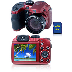 Câmera Digital GE X500 16MP C/ 15x Zoom Óptico Cartão SD 4GB Vermelha é bom? Vale a pena?