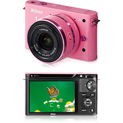 Câmera Digital Nikon 1 J1 10.1MP C/ Lente Intercambiável de 10-30mm Rosa é bom? Vale a pena?