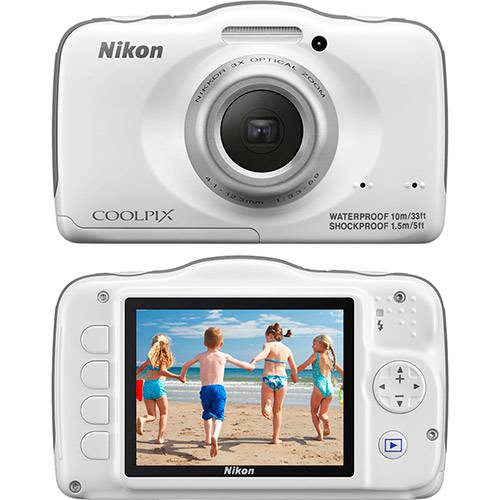 Câmera Digital Nikon Coolpix S32 13.2 MP Zoom Óptico 3x à Prova D