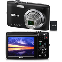Câmera Digital Nikon Coolpix S2600 14MP C/ 5x Zoom Óptico Cartão SD 4GB - Preta é bom? Vale a pena?