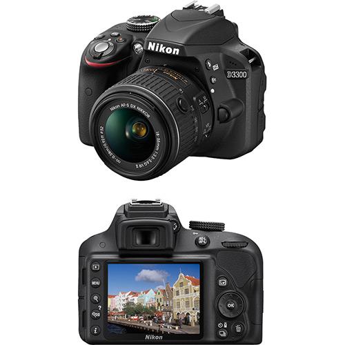 Câmera Digital Nikon DSLR D3300 24.2MP Lente 18-55mm f/3.5-5.6G VR II Preta é bom? Vale a pena?