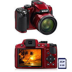 Câmera Digital Nikon P510 16.1 MP 42x Zoom Óptico Lente de Cristal Cartão de 8GB Vermelha é bom? Vale a pena?