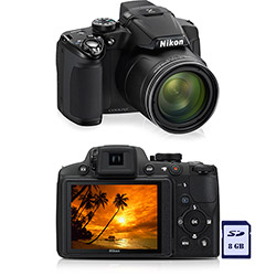 Câmera Digital Nikon Superzoom P510 16.1 MP 42x Zoom Óptico Cartão de 8GB Lentes de Cristal Preta é bom? Vale a pena?