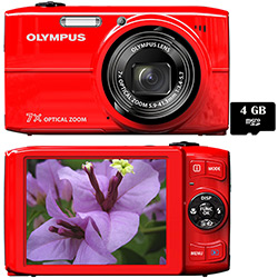 Câmera Digital Olympus C-620 14MP C/ 7x de Zoom Óptico Cartão SD 4GB Vermelha é bom? Vale a pena?