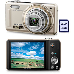 Câmera Digital Olympus VR-330 14MP 12.5x Zoom Óptico Cartão 4GB Dourada é bom? Vale a pena?