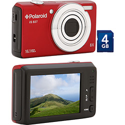 Câmera Digital Polaroid IS827 (16 MP) C/ 8x Zoom Óptico Cartão SD de 4GB Vermelha é bom? Vale a pena?