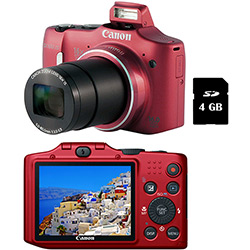 Câmera Digital PowerShot SX160 Vermelha 16MP, 16x Zoom Óptico + Cartão de 4GB - Canon é bom? Vale a pena?