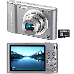 Câmera Digital Samsung ST64 14.2 MP C/ 5x Zoom Óptico Cartão 4GB Prata é bom? Vale a pena?