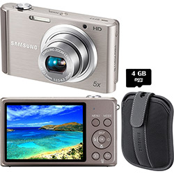 Câmera Digital Samsung ST77 16.1 MP 5x Zoom Óptico Cartão 4GB Prata + Bolsa Samsung é bom? Vale a pena?