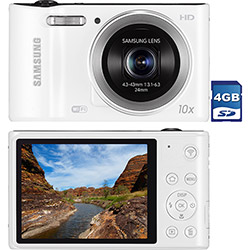 Câmera Digital Samsung WB30 16.1MP, Zoom Óptico 10x, Grava em HD, Wi-Fi, Branca, Cartão de Memória 4GB é bom? Vale a pena?