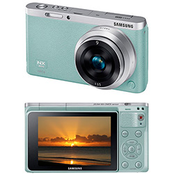 Câmera Digital Semi-Profissional Samsung Smart NX Mini 20.5 MP com Lente 9mm + Wi-Fi + Full HD Verde Menta é bom? Vale a pena?