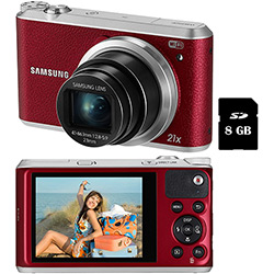 Câmera Digital Semiprofissional Samsung WB350 16.3MP Zoom Óptico 21x Cartão 8GB - Vermelha é bom? Vale a pena?